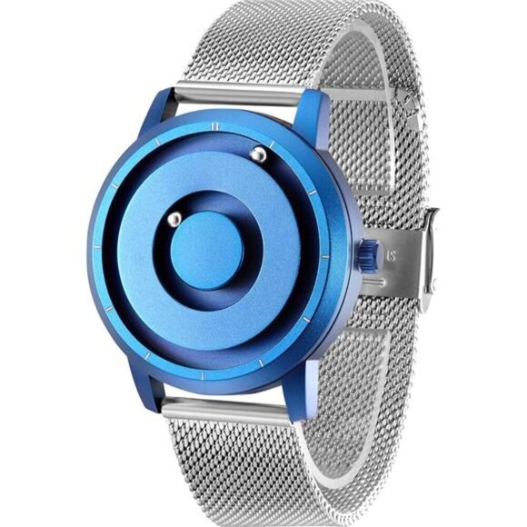 Magnetic Bead Analog Watch - Stainless Steel Strap and Unique Pointer Design - Picture 1 of 7